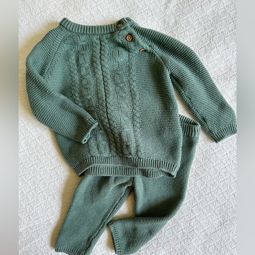 Little Planet by Carter’s Organic Sweater Knit Set, 3 months